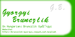 gyorgyi brunczlik business card